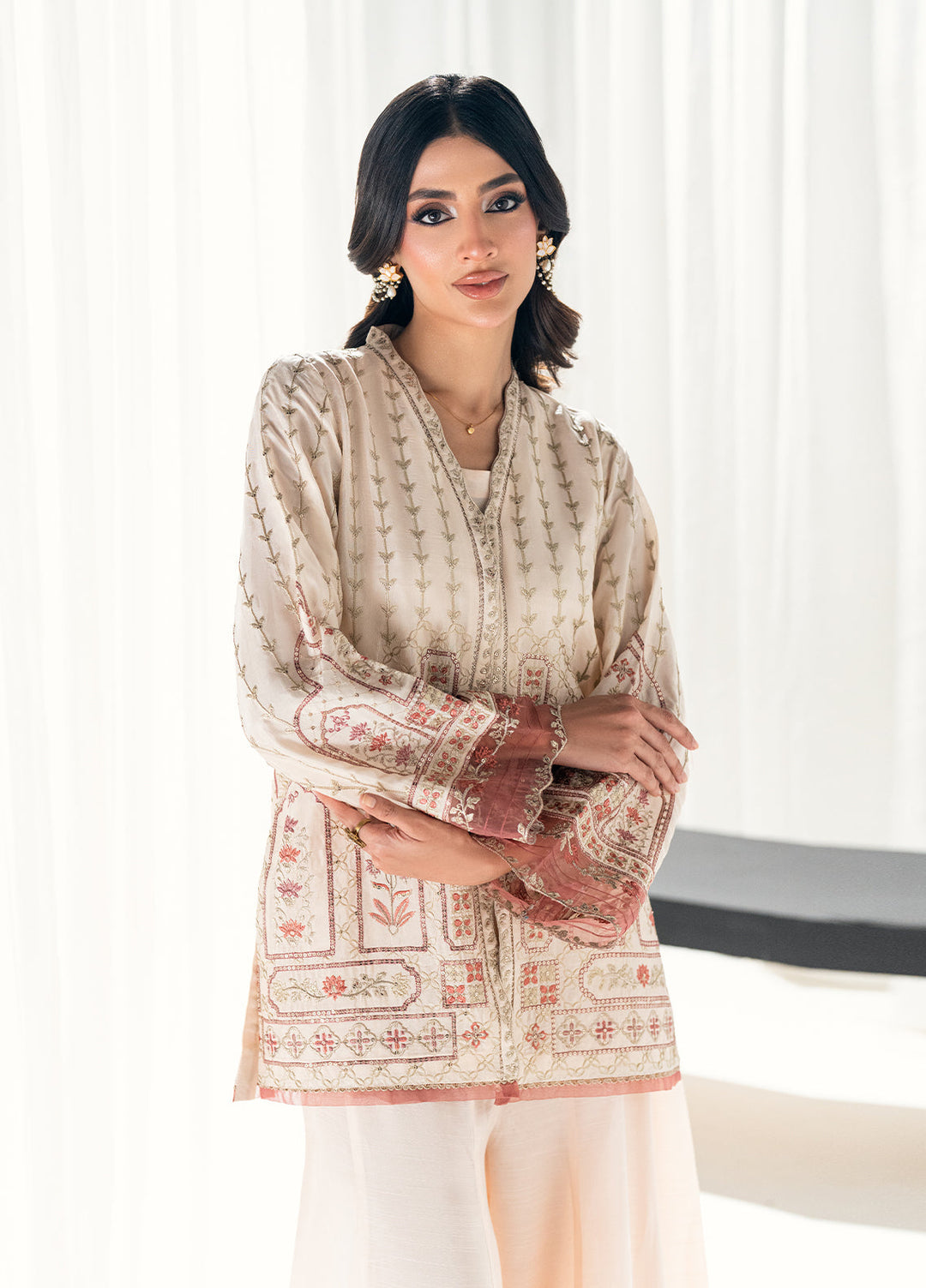 Efsun by Sahane Women RTW Embroidered Sheesh Silk 3 Piece Suit FP8812 Reverie Festive Collection
