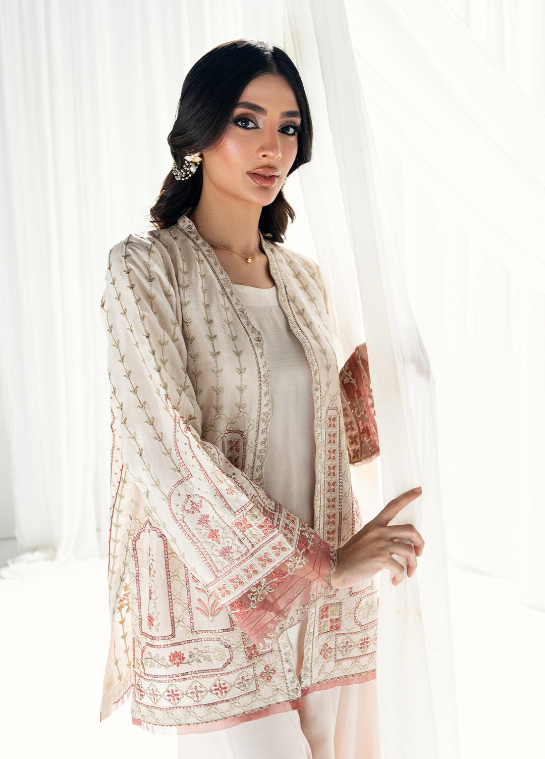 Efsun by Sahane Women RTW Embroidered Sheesh Silk 3 Piece Suit FP8812 Reverie Festive Collection