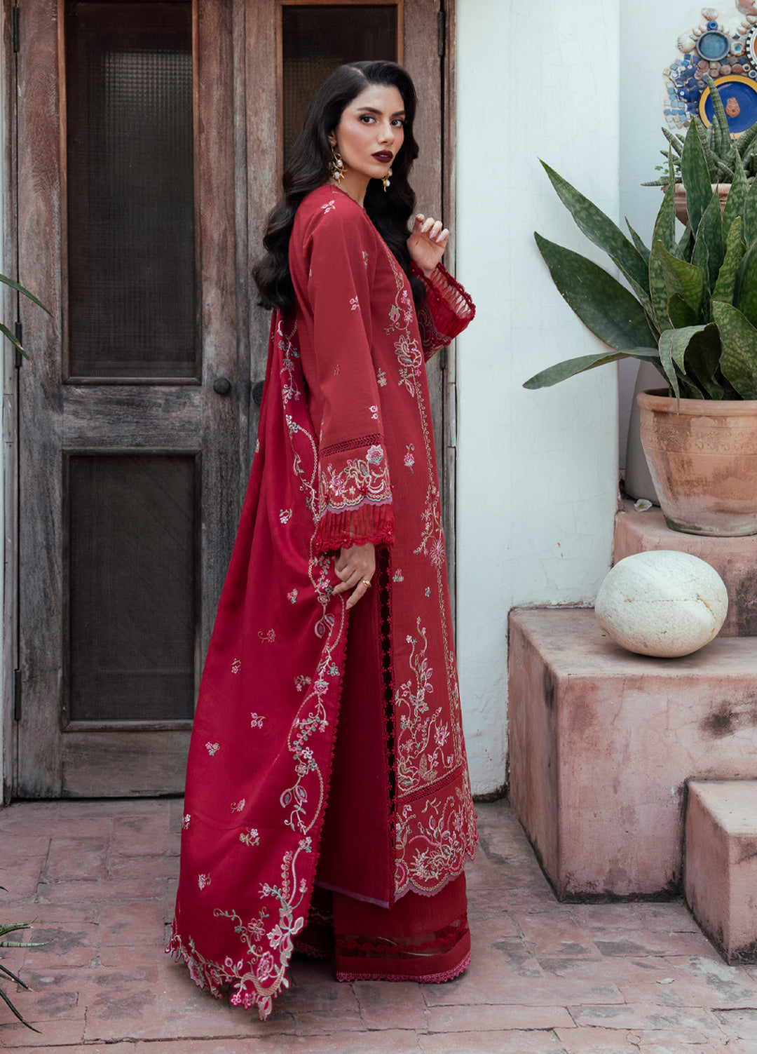 Khizaan by Sahane Unstitched Embroidered Cross Hatch 3 Piece Suit Rosalind Winter Collection