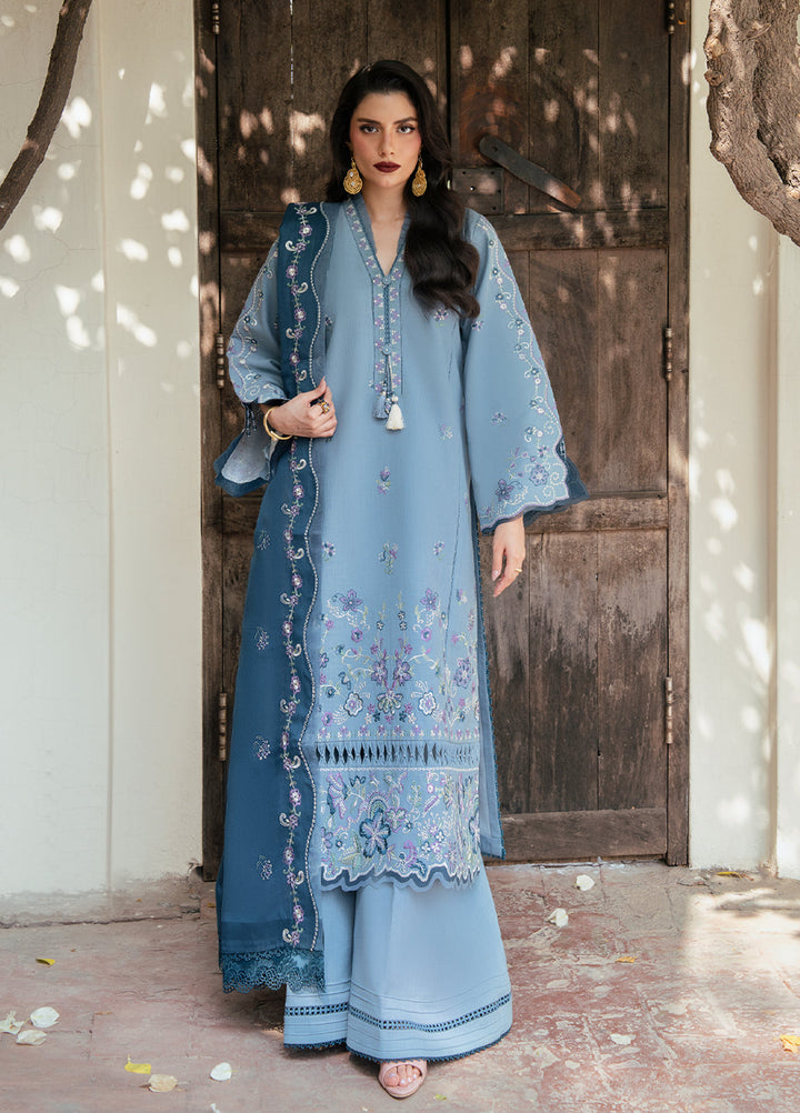 Khizaan by Sahane Unstitched Embroidered Cross Hatch 3 Piece Suit Lilith Winter Collection