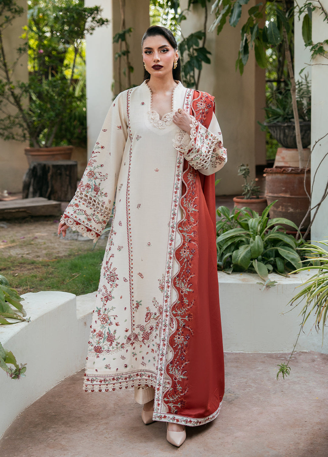Khizaan by Sahane Unstitched Embroidered Cross Hatch 3 Piece Suit Ayden Winter Collection