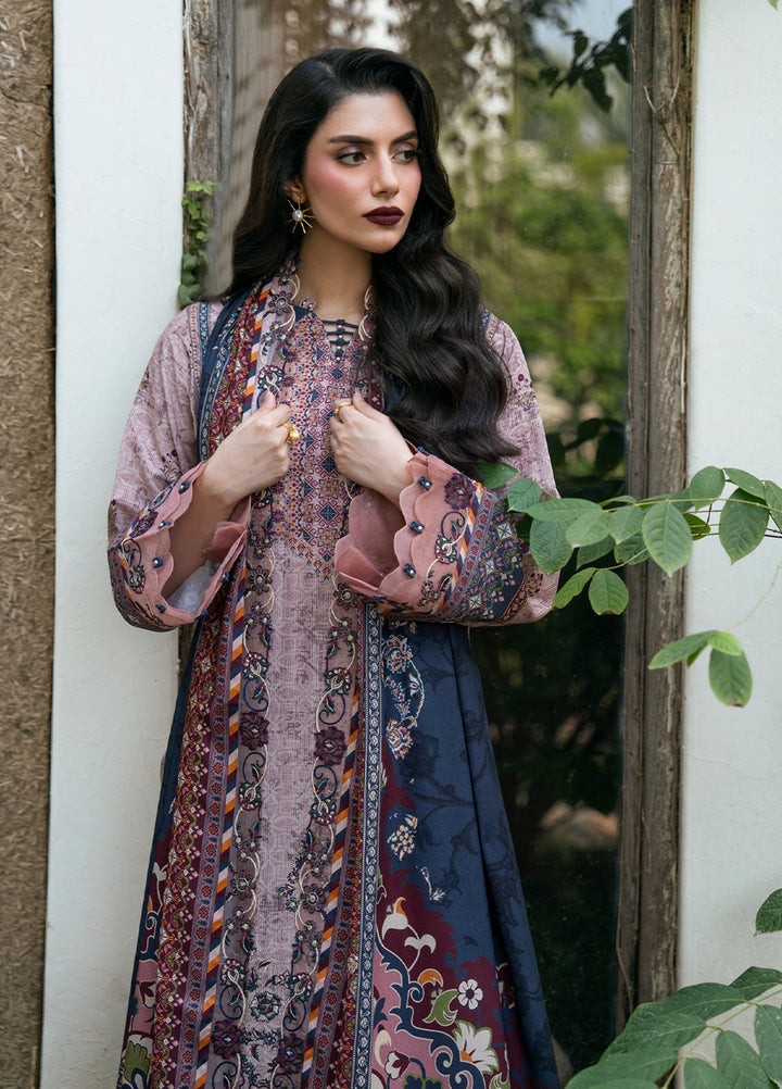 Khizaan by Sahane Unstitched Printed Cotton Viscose 3 Piece Suit Zoe Winter Collection
