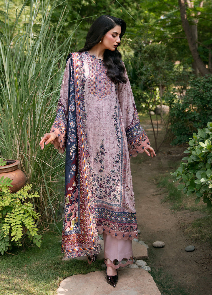 Khizaan by Sahane Unstitched Printed Cotton Viscose 3 Piece Suit Zoe Winter Collection