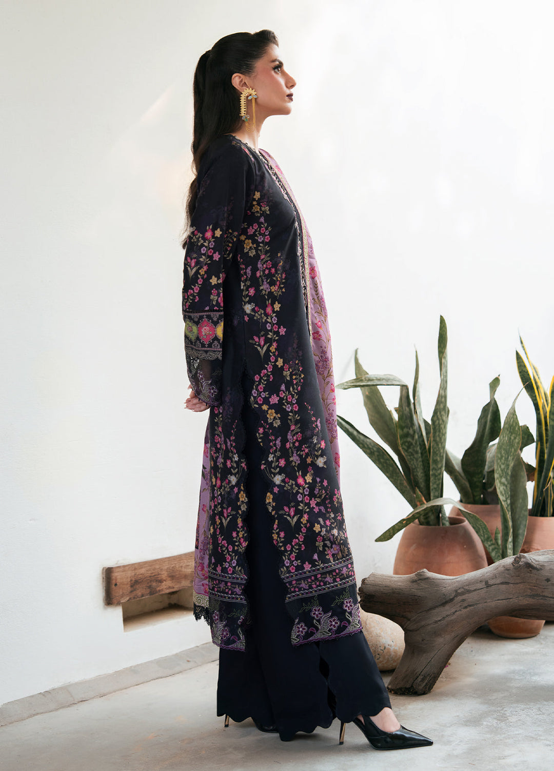 Khizaan by Sahane Unstitched Printed Cotton Viscose 3 Piece Suit Melody Winter Collection