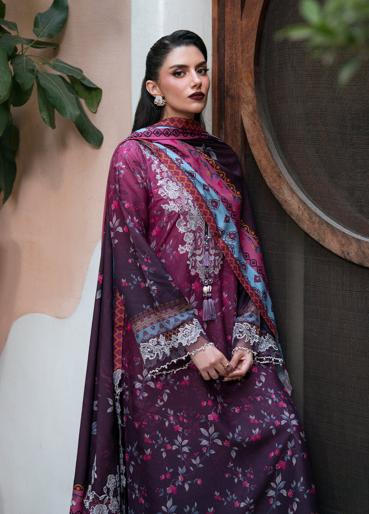 Khizaan by Sahane Unstitched Printed Cotton Viscose 3 Piece Suit Beatrix Winter Collection