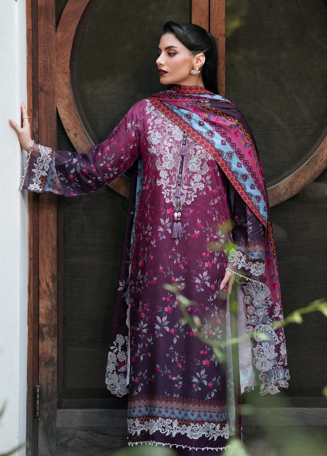 Khizaan by Sahane Unstitched Printed Cotton Viscose 3 Piece Suit Beatrix Winter Collection
