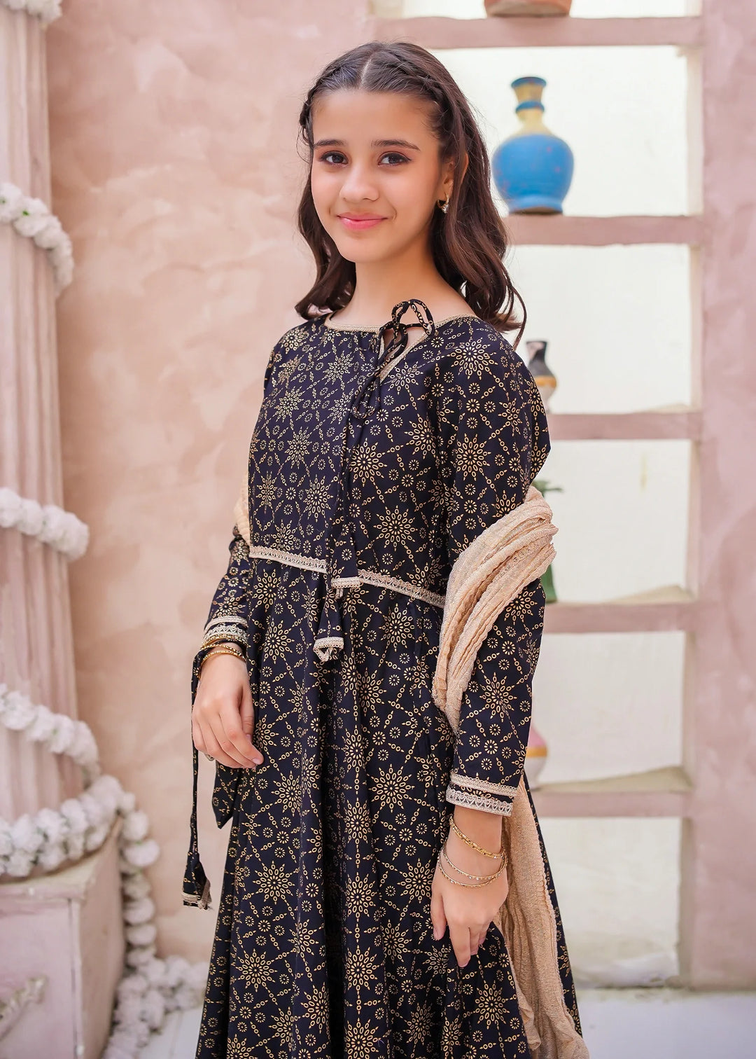 Modest Pret Embroidered cotton 3 Piece Suit Noor e Siyah