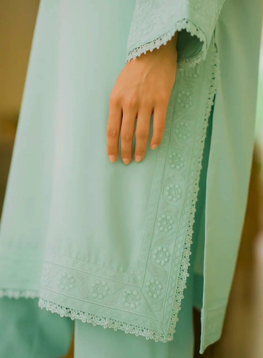 Ayla Studio Pret Embroidered Wash N Wear 2 Piece Suit Sabz-Sitara