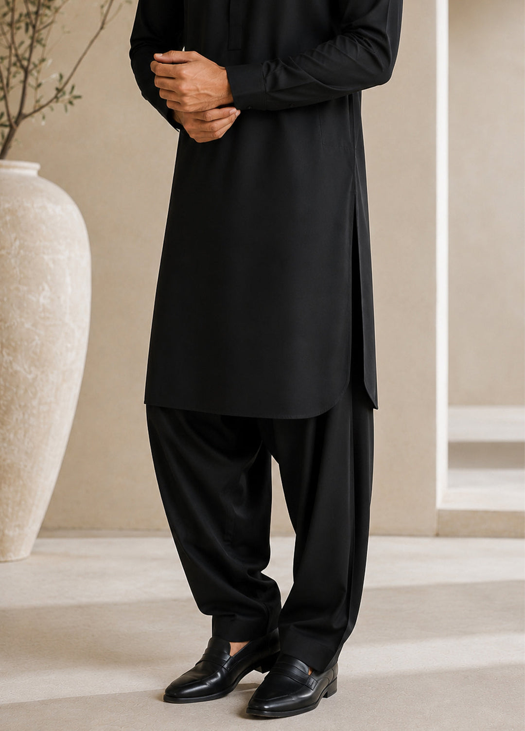 Mazham Pret Plain Wash and Wear Kurta-Shalwar BFCSK-S