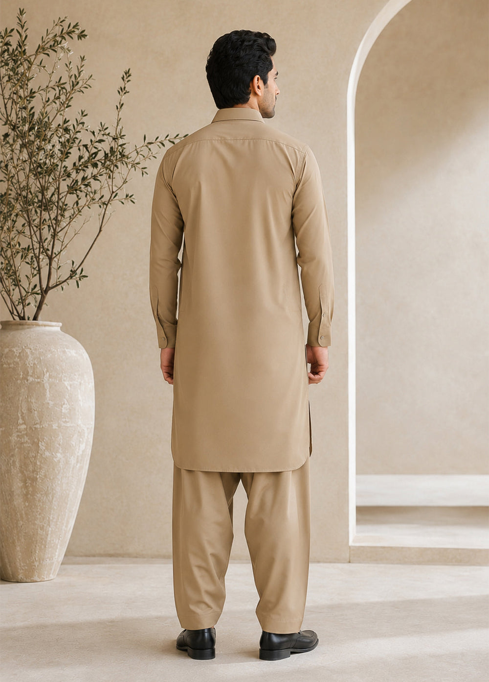 Mazham Pret Plain Wash and Wear Kurta-Shalwar KFCSK-S