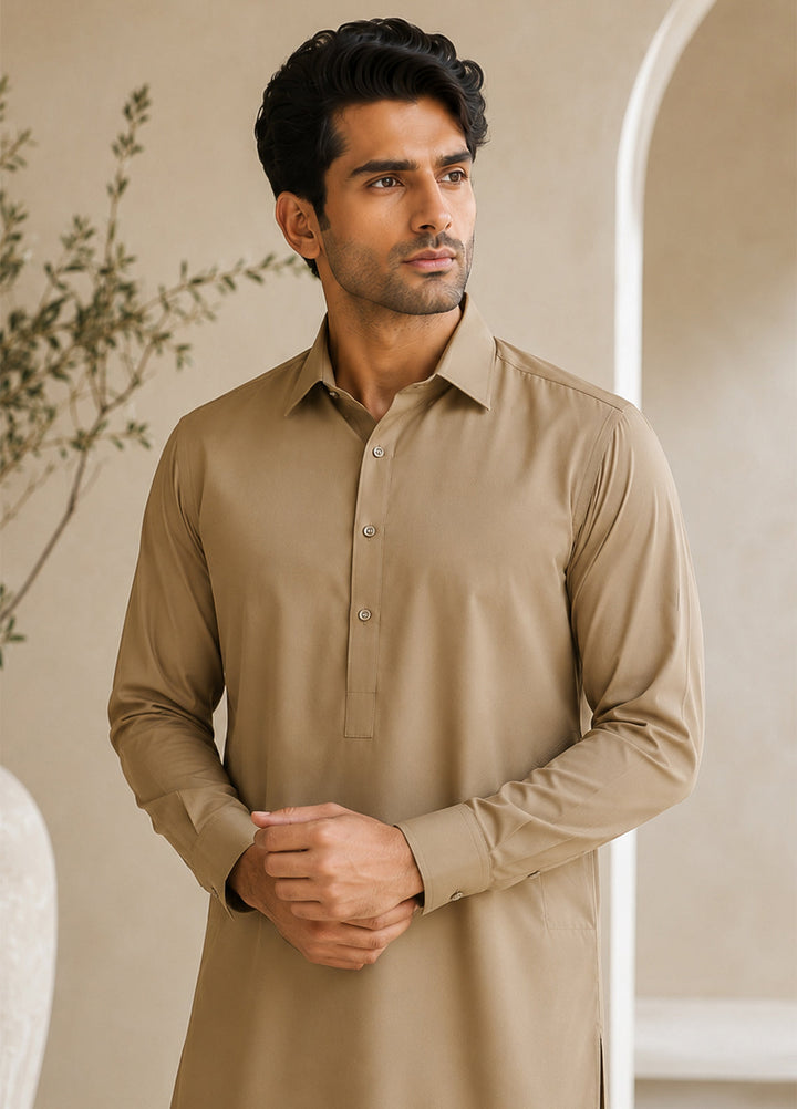 Mazham Pret Plain Wash and Wear Kurta-Shalwar KFCSK-S