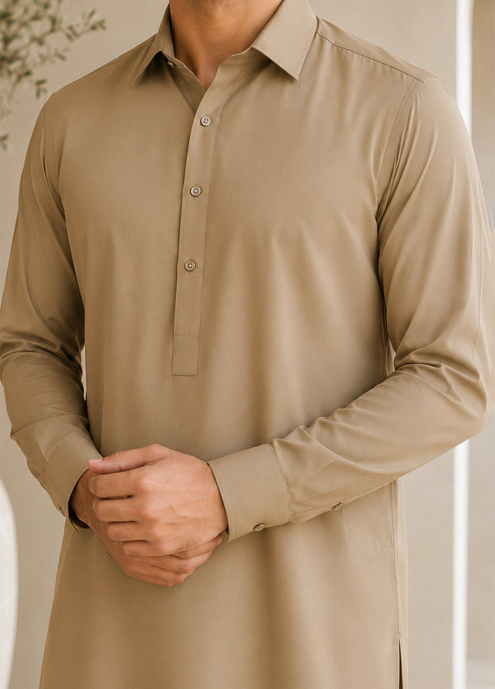 Mazham Pret Plain Wash and Wear Kurta-Shalwar KFCSK-S