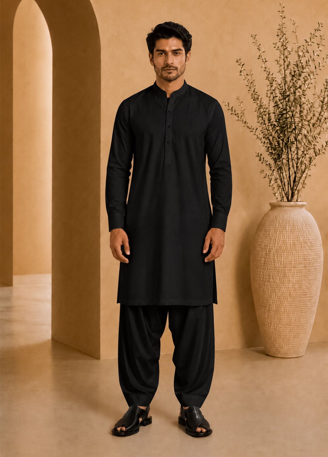 Mazham Pret Plain Cotton Kurta-Shalwar BCSK-S