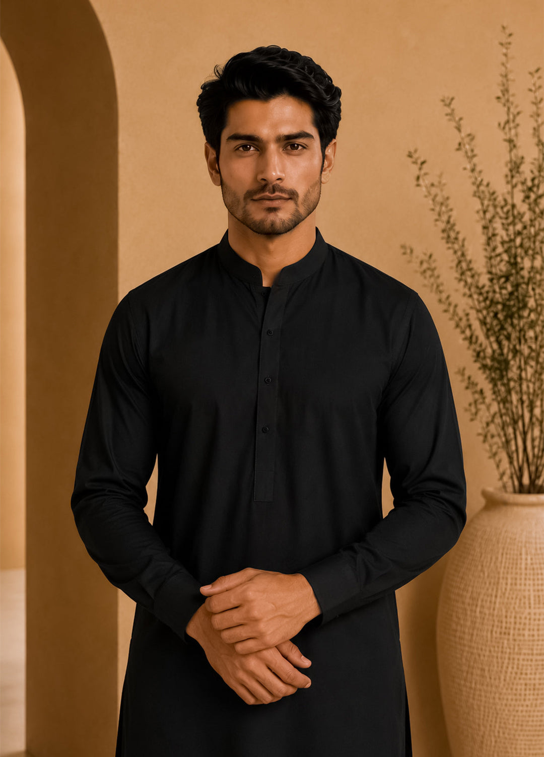 Mazham Pret Plain Cotton Kurta-Shalwar BCSK-S