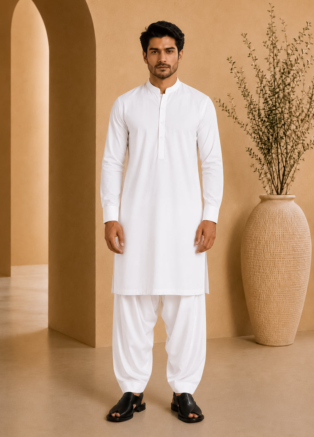 Mazham Pret Plain Cotton Kurta-Shalwar WCSK-S