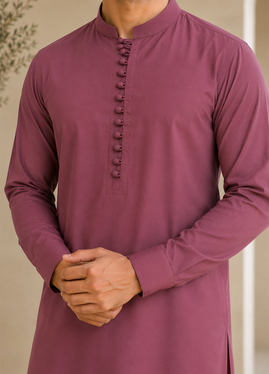 Mazham Pret Plain Cotton Kurta-Shalwar MLCSK-S