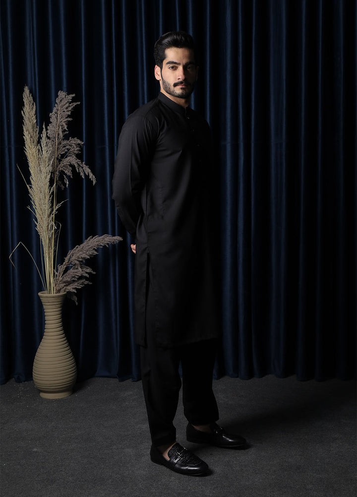 Mazham Pret Plain Blended Kurta-Shalwar BBKS-S-M