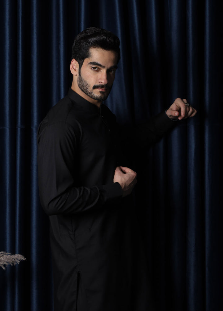 Mazham Pret Plain Blended Kurta-Shalwar BBKS-S-M