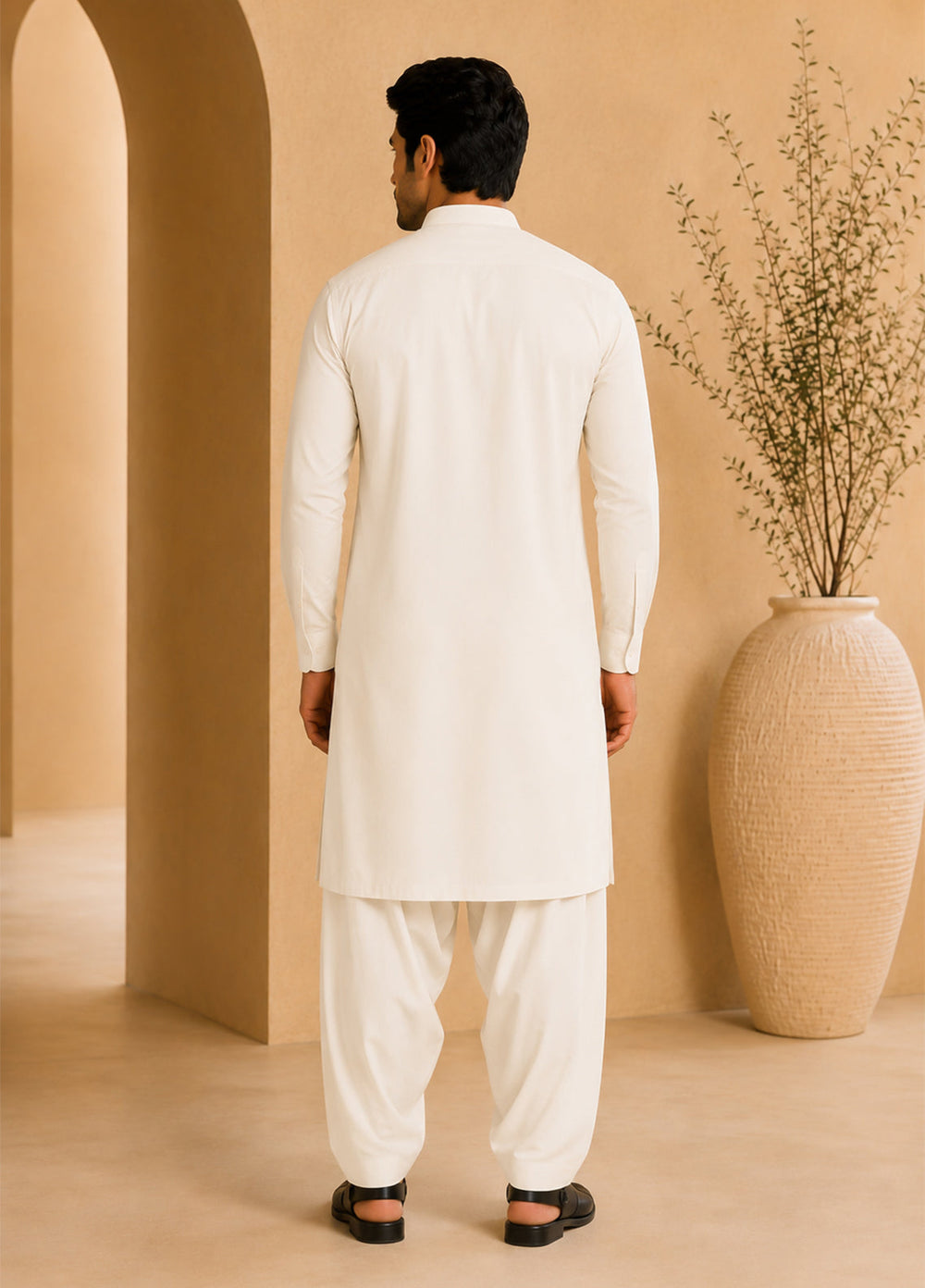 Mazham Pret Plain Blended Kurta-Shalwar OWBKS-S-M