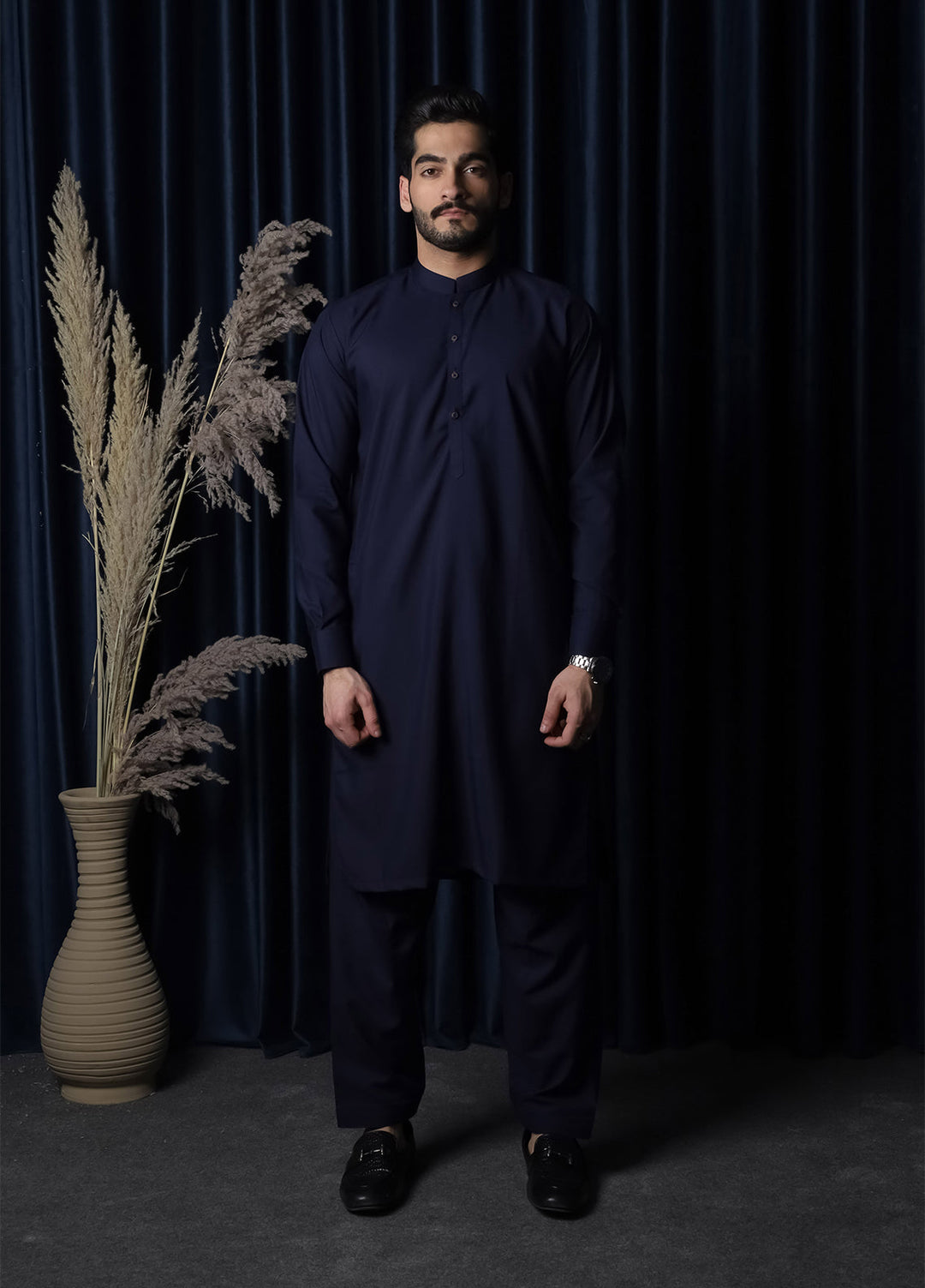 Mazham Pret Plain Blended Kurta-Shalwar NBBKS-S-M
