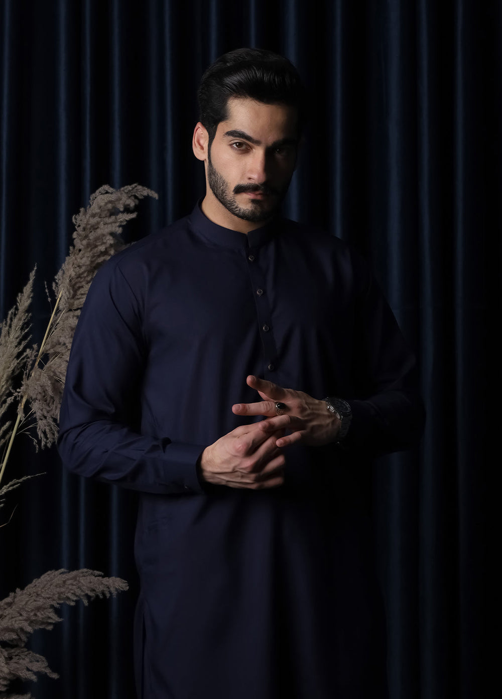 Mazham Pret Plain Blended Kurta-Shalwar NBBKS-S-M