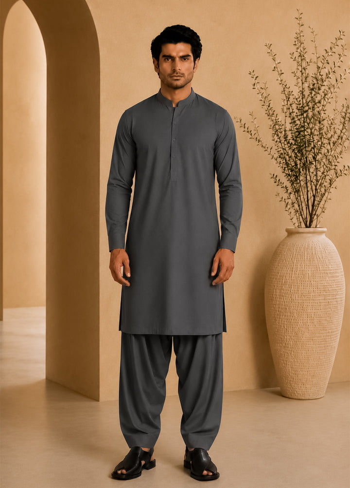 Mazham Pret Plain Blended Kurta-Shalwar GBKS-S-M