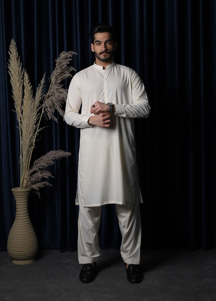Mazham Pret Plain Blended Kurta-Shalwar BBKT-S-M