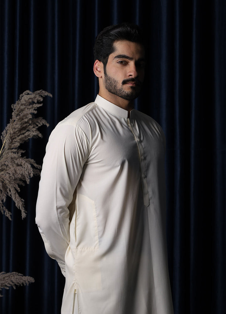 Mazham Pret Plain Blended Kurta-Shalwar BBKT-S-M