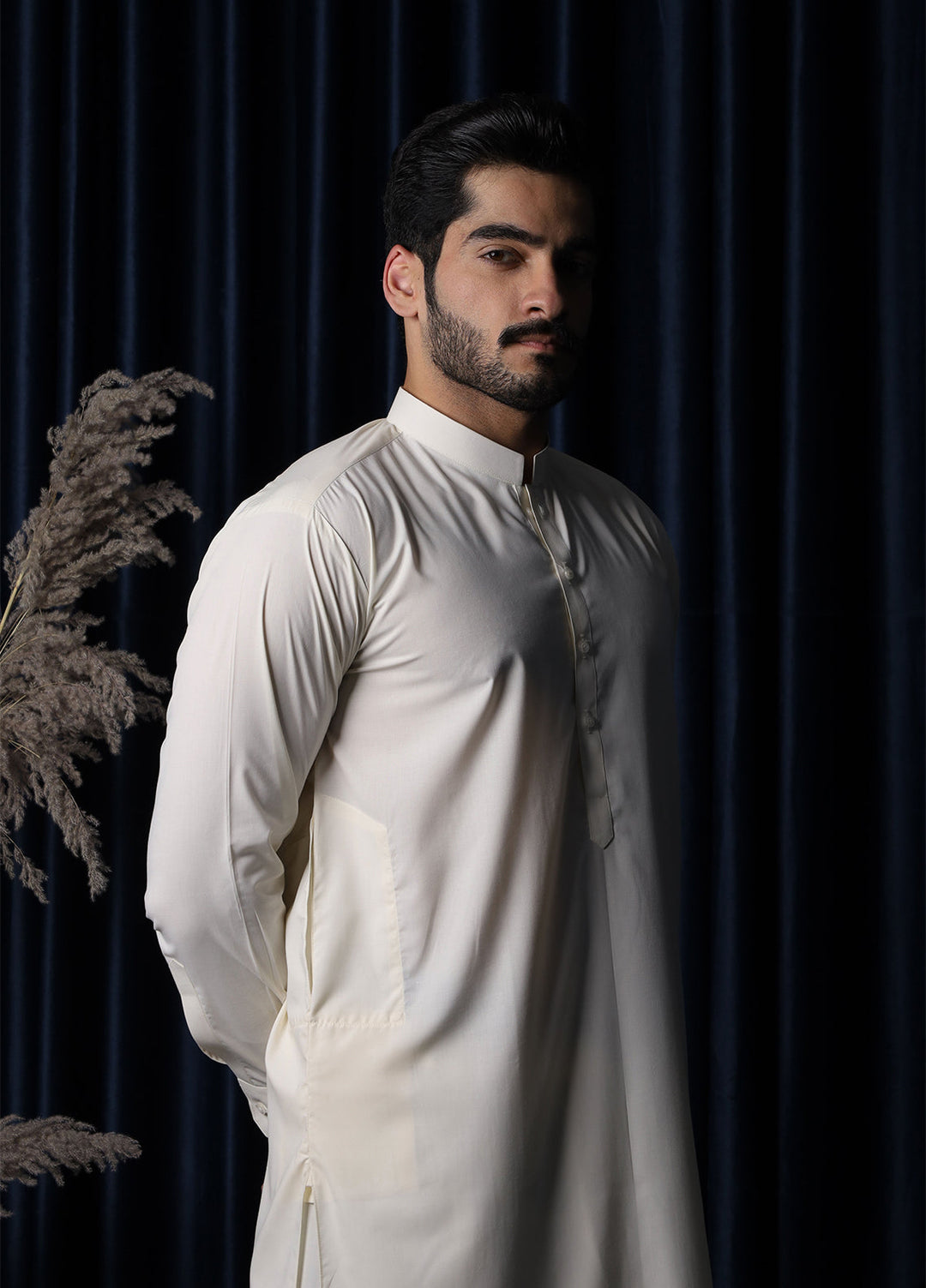 Mazham Pret Plain Blended Kurta-Shalwar BBKT-S-M