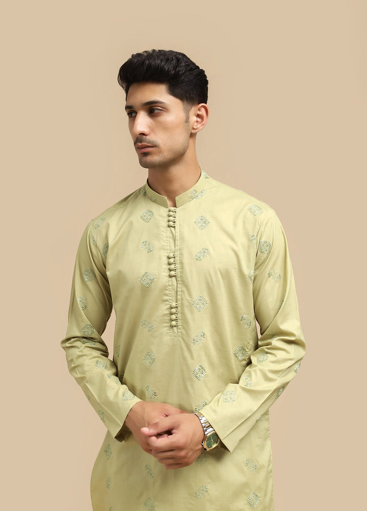 Mazham Pret Embroidered Cotton Kurta Pajama MCEKT-MED3333
