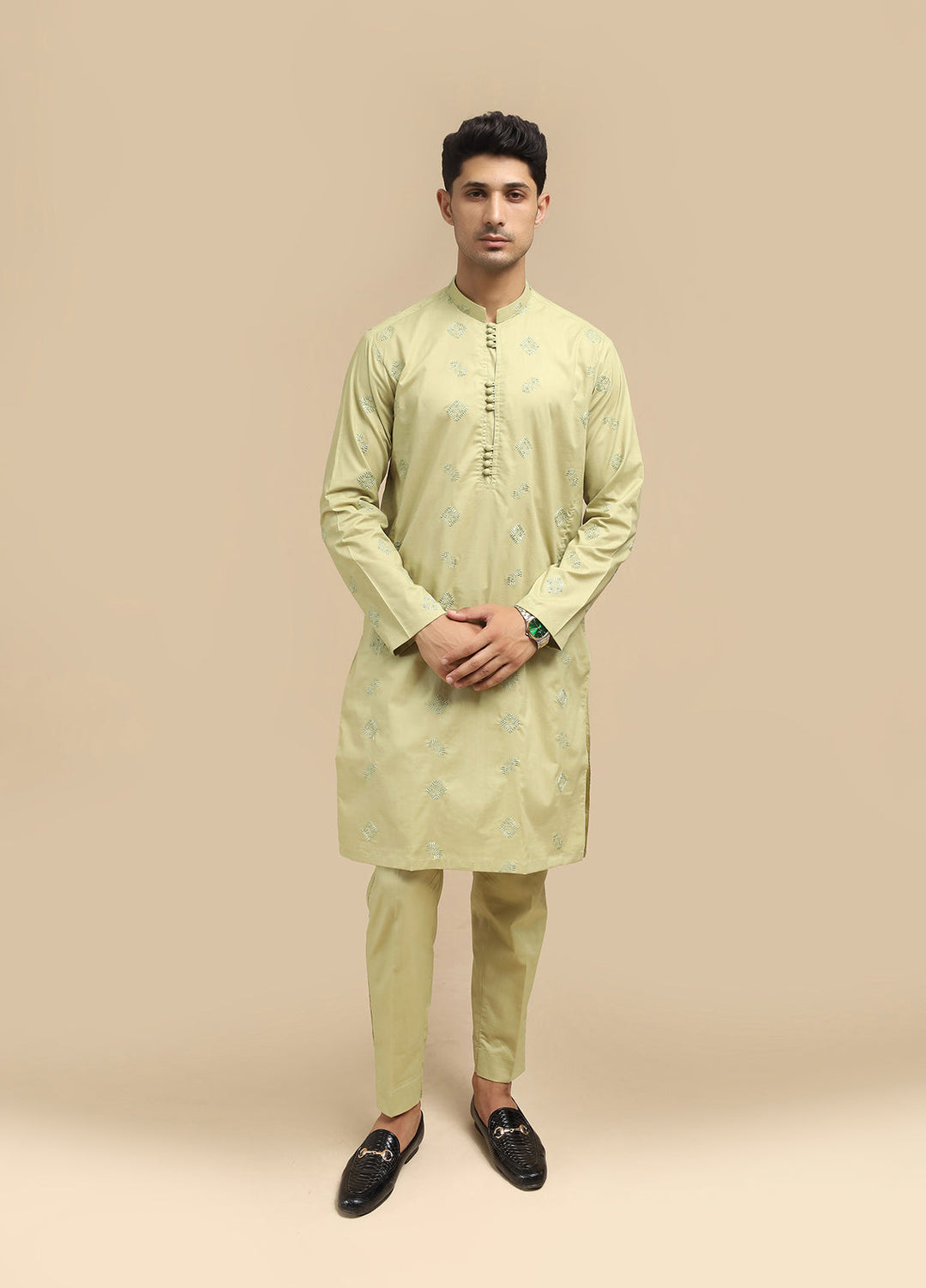 Mazham Pret Embroidered Cotton Kurta Pajama MCEKT-MED3333