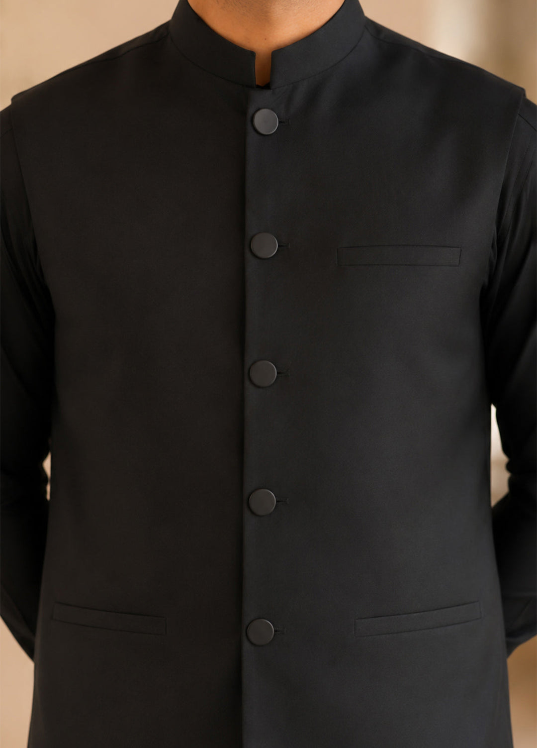 Black Kurta Shalwar with Waistcoat