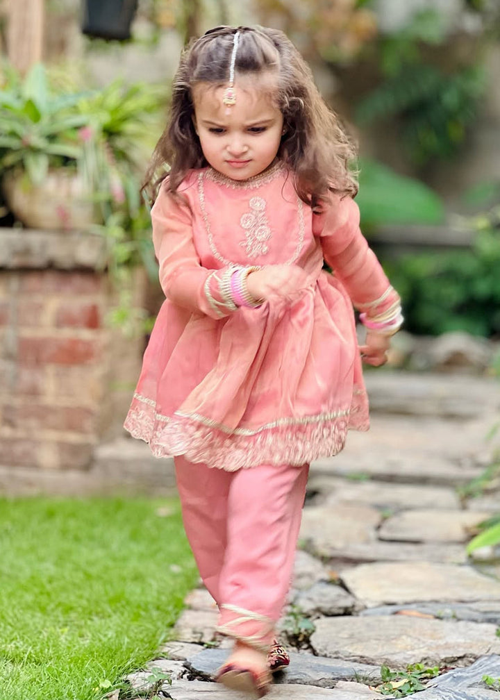Modest Pret Girls Maysuri 3 Piece Suit Pink Frock 9025