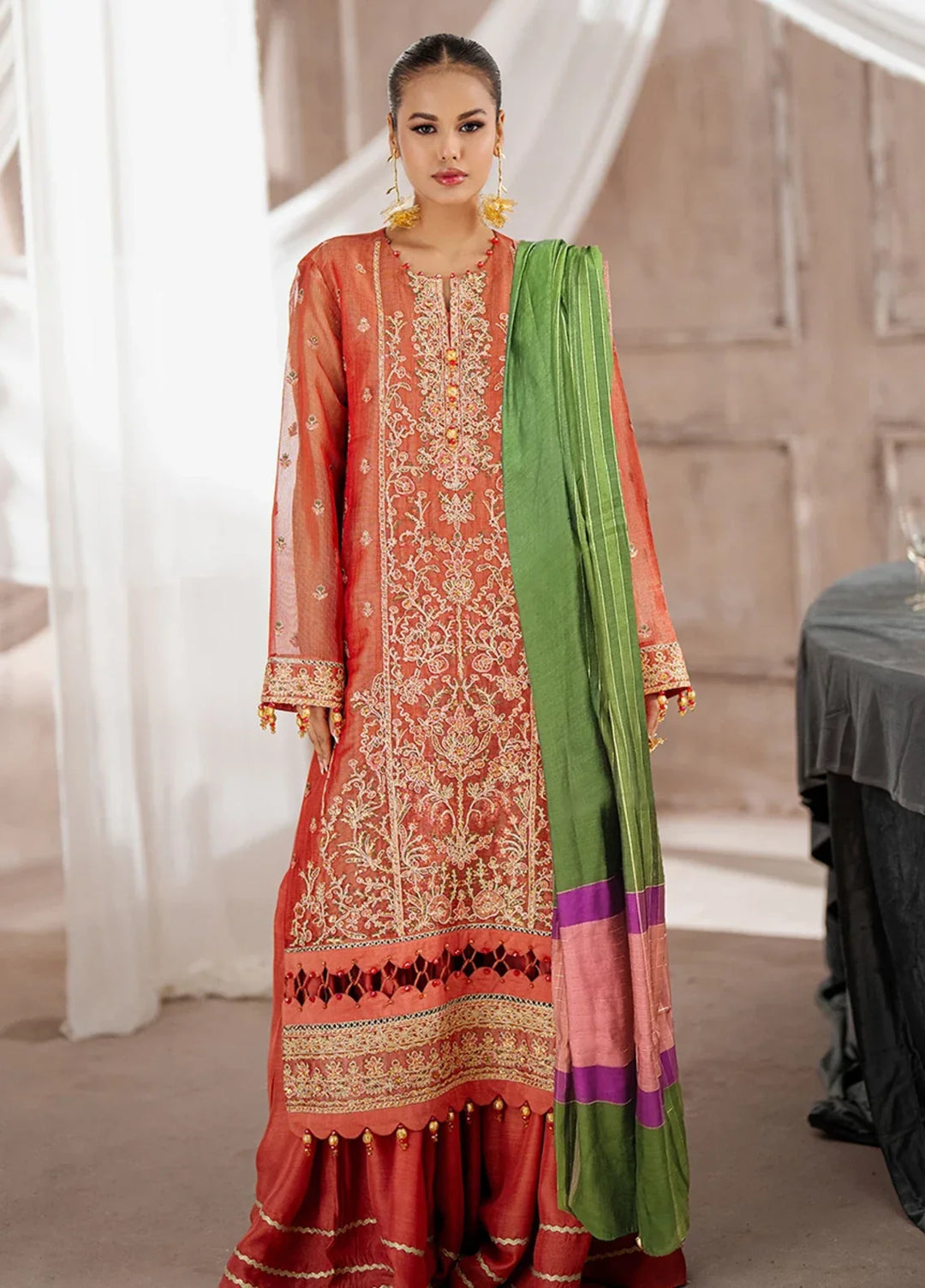 Jihan by Salitex Embroidered Cotton Net Suits Unstitched 3 Piece SUNW6JI002UT - Festive Collection