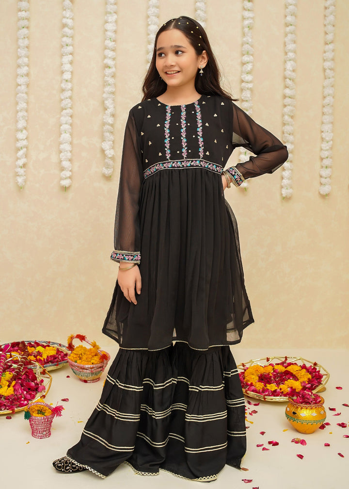 Gulzar by Modest Pret Chiffon 3 Piece Suit 8905 Black