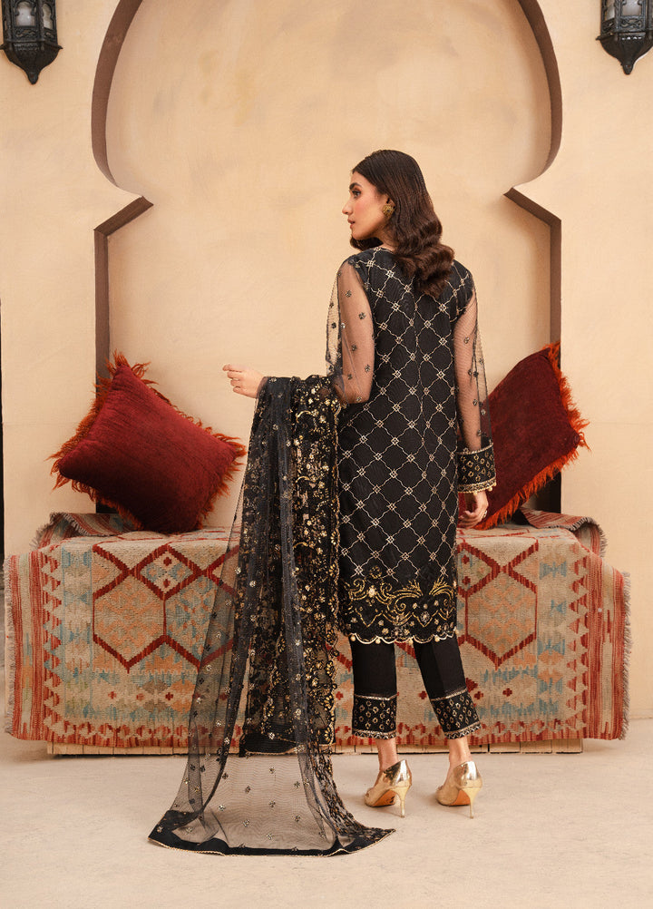 Haniya Mahnoor Pret Embroidered Net 3 Piece Iman
