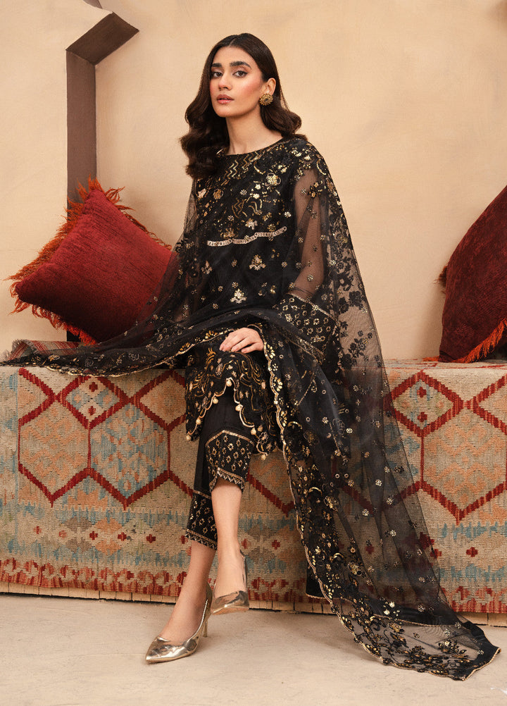 Haniya Mahnoor Pret Embroidered Net 3 Piece Iman