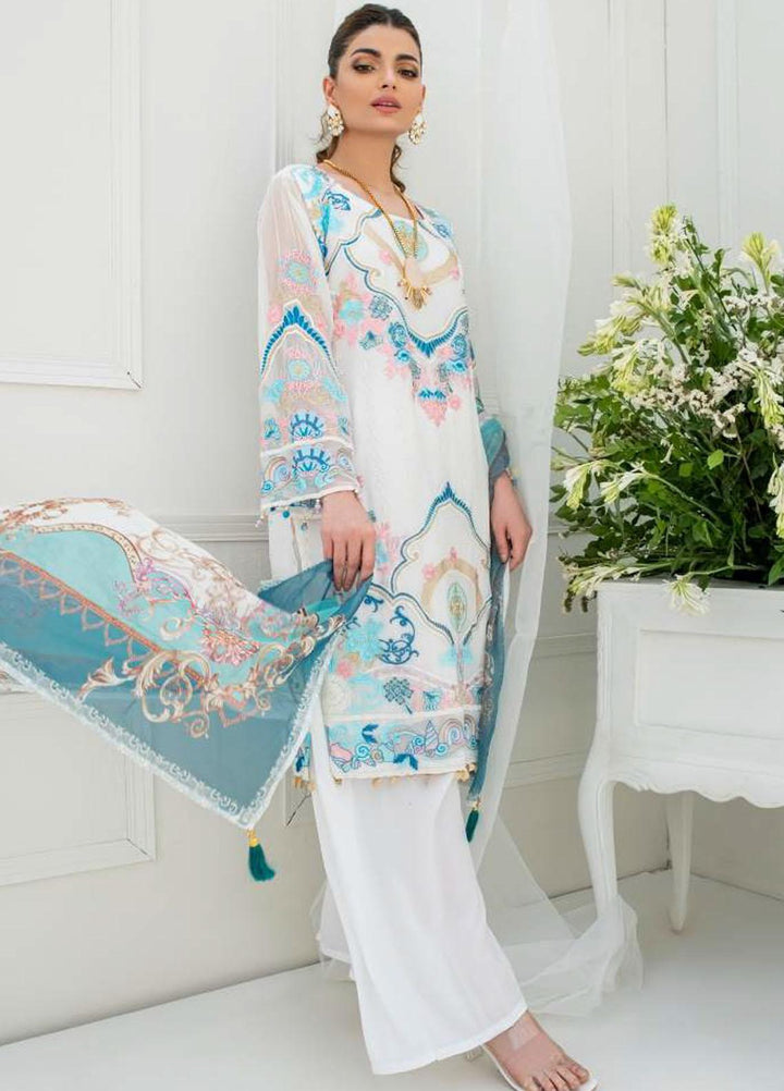 Pulchi by Qasimi Embroidered Chiffon Suits Unstitched 3 Piece QM21PL UNPL-04 - Formals Collection