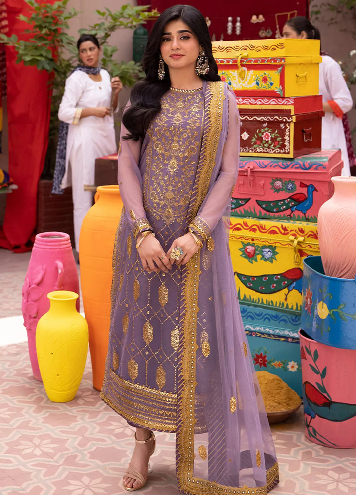 Pyaar Diyan Gallan By Asim Jofa Embroidered Net Suit Unstitched 3 Piece AJEM-02 - Festive Collection