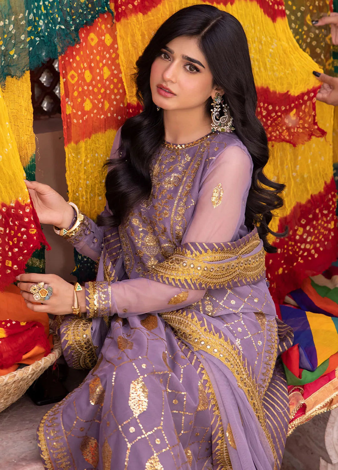 Pyaar Diyan Gallan By Asim Jofa Embroidered Net Suit Unstitched 3 Piece AJEM-02 - Festive Collection