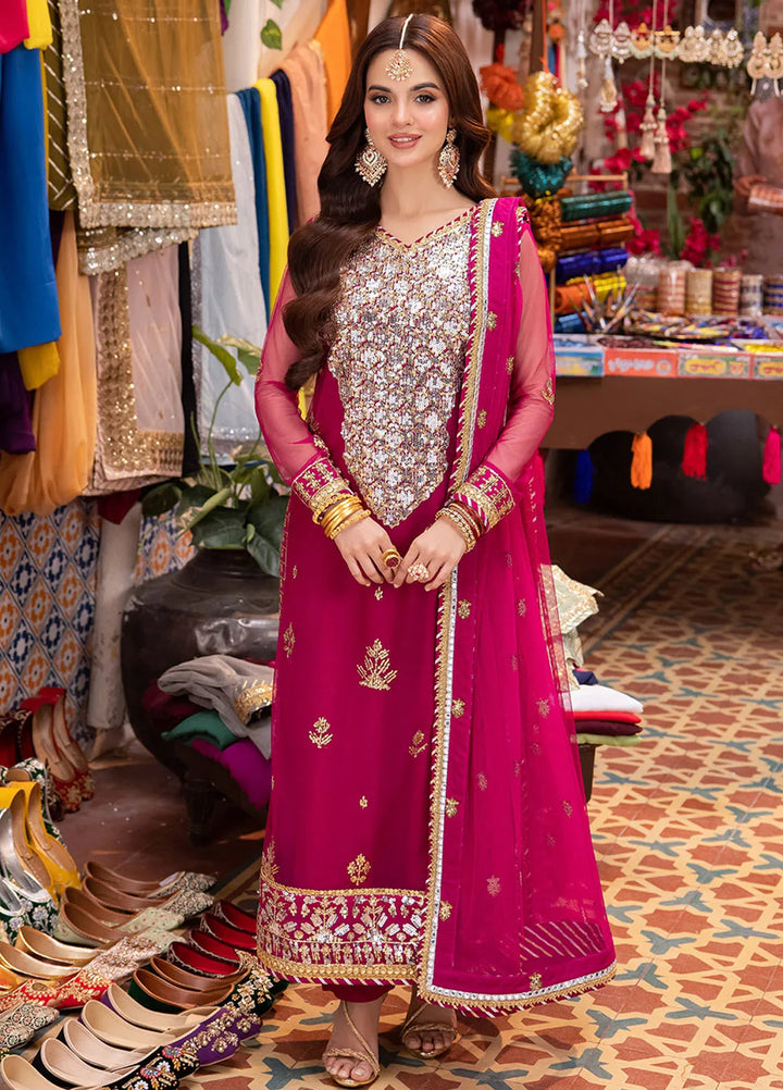 Pyaar Diyan Gallan By Asim Jofa Embroidered Net Suit Unstitched 3 Piece AJEM-03 - Festive Collection