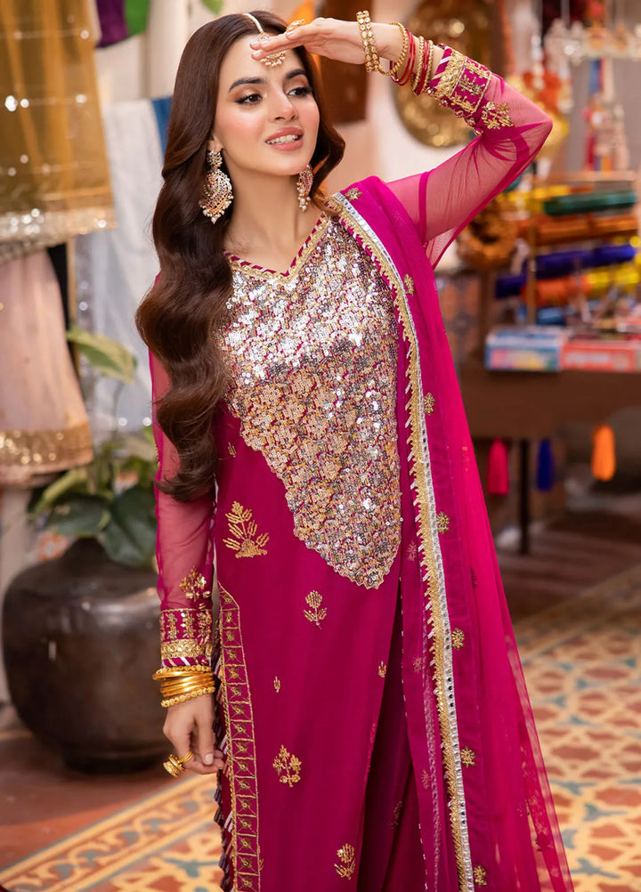 Pyaar Diyan Gallan By Asim Jofa Embroidered Net Suit Unstitched 3 Piece AJEM-03 - Festive Collection
