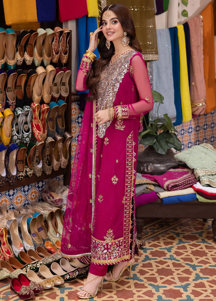 Pyaar Diyan Gallan By Asim Jofa Embroidered Net Suit Unstitched 3 Piece AJEM-03 - Festive Collection