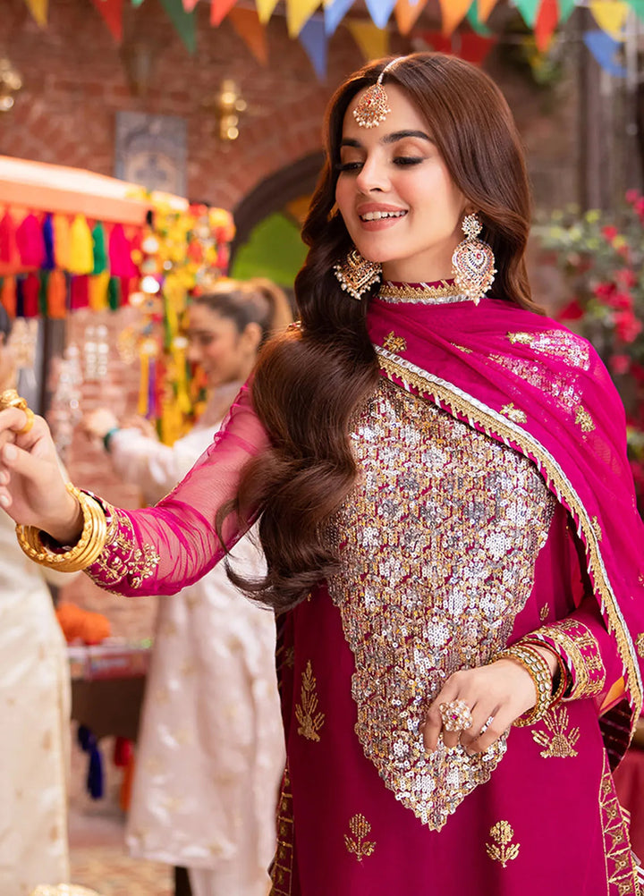 Pyaar Diyan Gallan By Asim Jofa Embroidered Net Suit Unstitched 3 Piece AJEM-03 - Festive Collection