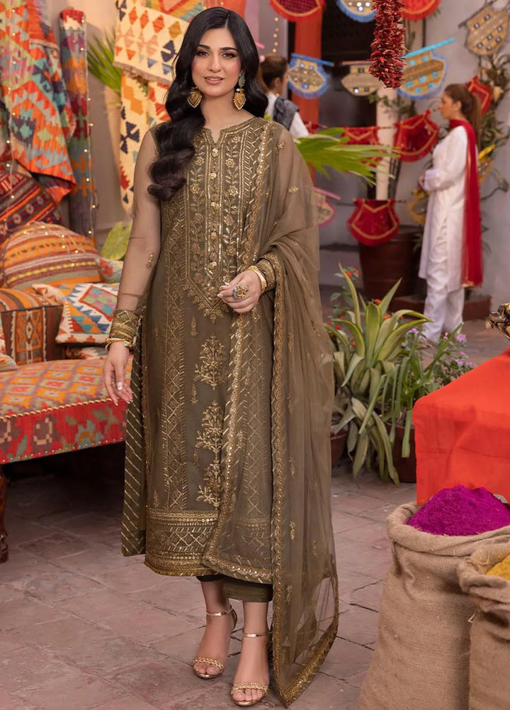 Pyaar Diyan Gallan By Asim Jofa Embroidered Net Suit Unstitched 3 Piece AJEM-05 - Festive Collection