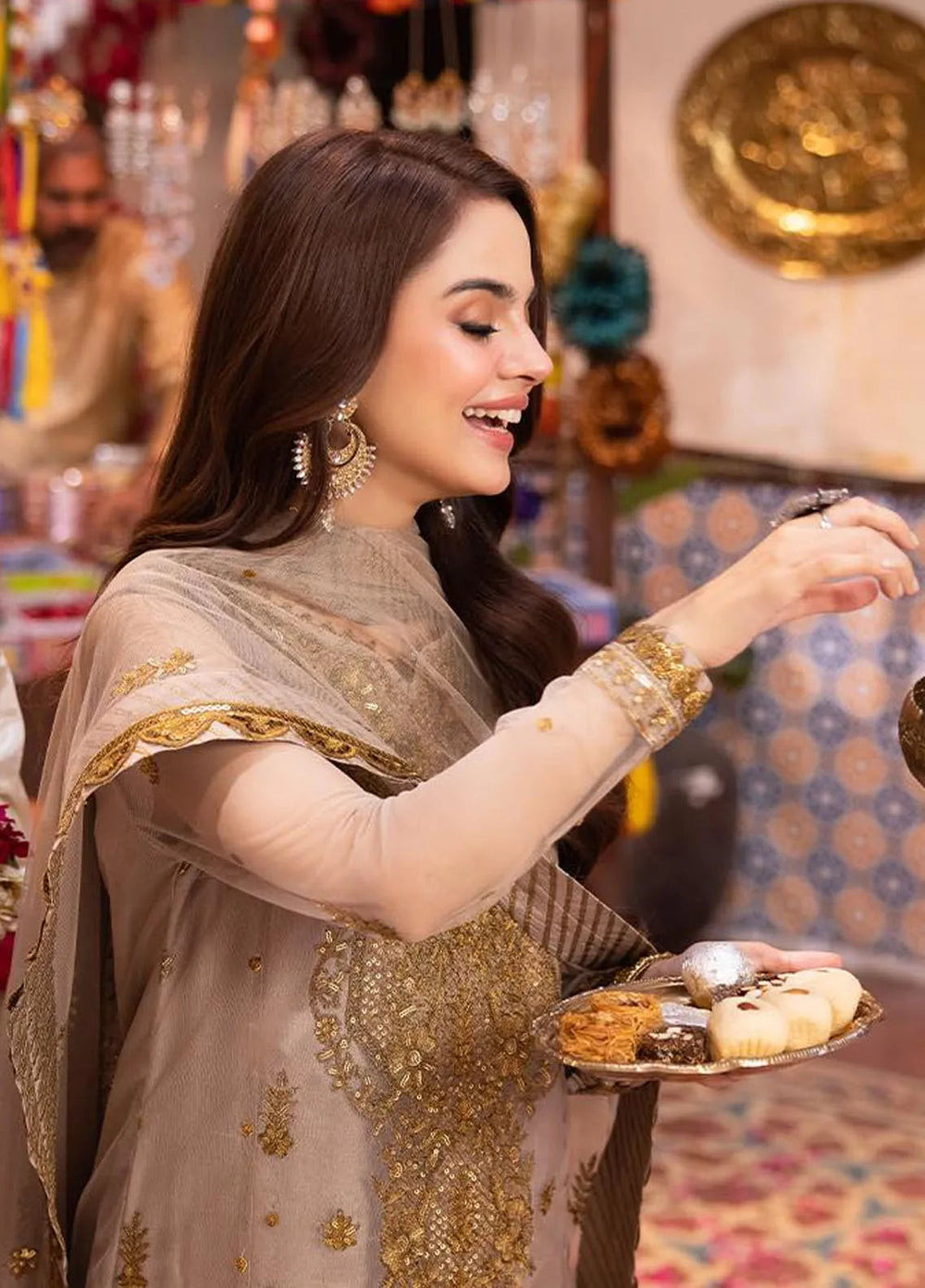 Pyaar Diyan Gallan By Asim Jofa Embroidered Net Suit Unstitched 3 Piece AJEM-06 - Festive Collection