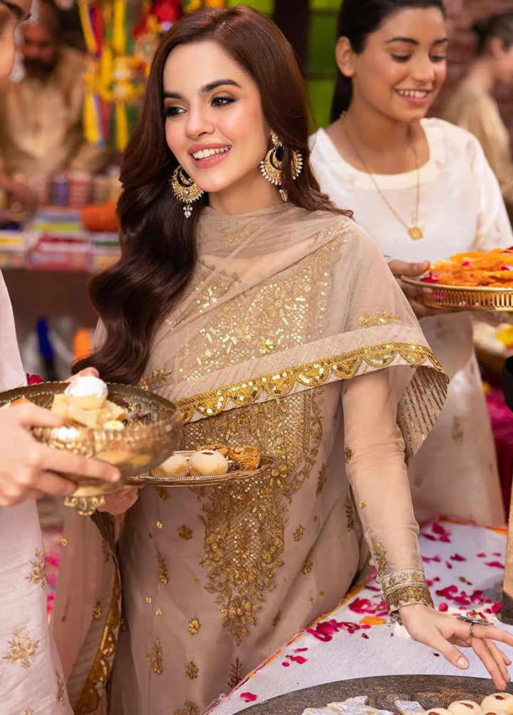 Pyaar Diyan Gallan By Asim Jofa Embroidered Net Suit Unstitched 3 Piece AJEM-06 - Festive Collection