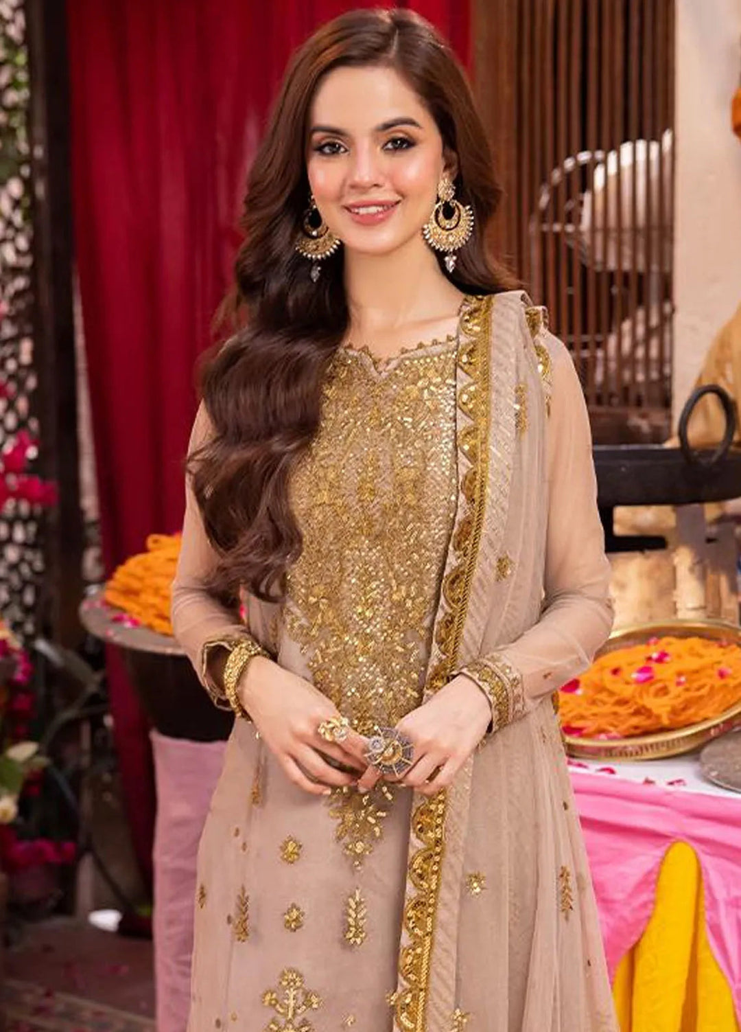 Pyaar Diyan Gallan By Asim Jofa Embroidered Net Suit Unstitched 3 Piece AJEM-06 - Festive Collection