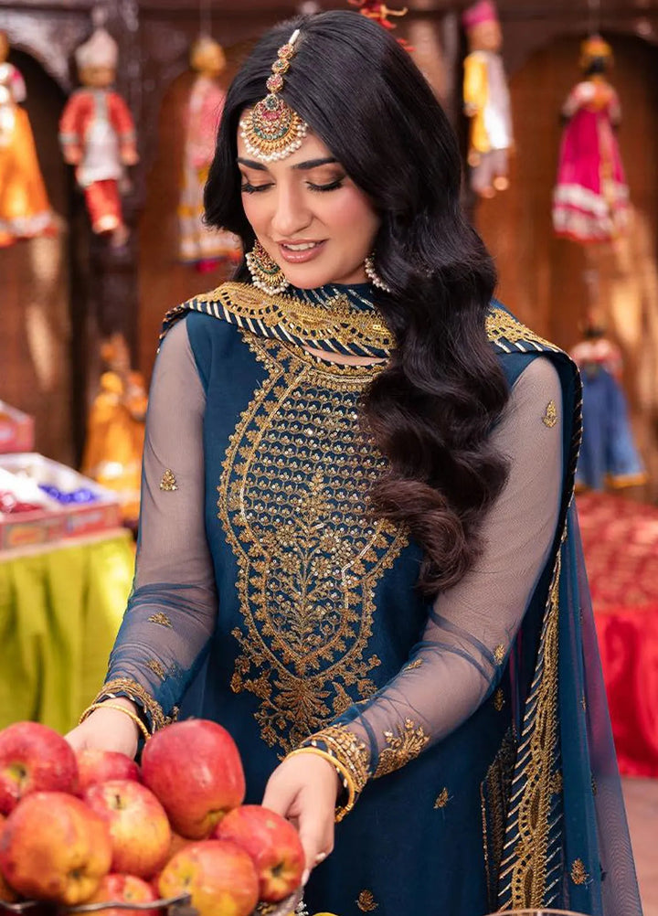 Pyaar Diyan Gallan By Asim Jofa Embroidered Net Suit Unstitched 3 Piece AJEM-07 - Festive Collection