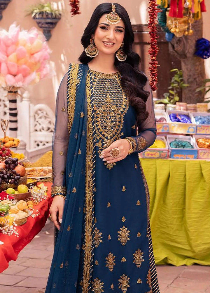 Pyaar Diyan Gallan By Asim Jofa Embroidered Net Suit Unstitched 3 Piece AJEM-07 - Festive Collection